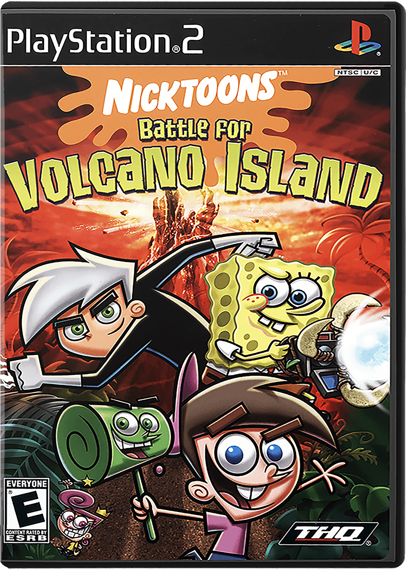 Nicktoons Battle for Volcano Island box art for Playstation 2